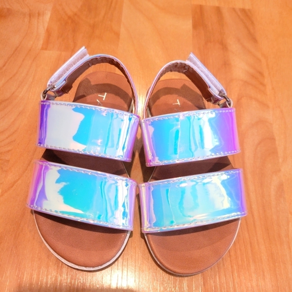 Tahari Iridescent Multicolor Sandals Baby Girl Size 5 - Picture 2 of 11